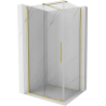Mexen Velar Posuvný Sprchový Kút 130 x 100 cm, Transparentný, Zlatá Kartáčovaná - 871-130-100-01-55