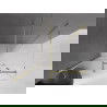 Mexen Velar Posuvný Sprchový Kút 130 x 100 cm, Transparentný, Zlatá Kartáčovaná - 871-130-100-01-55