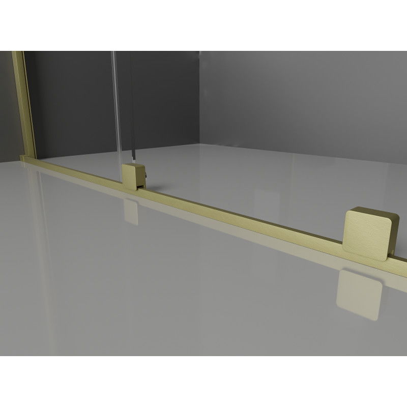 Mexen Velar posuvná sprchová kabína 140 x 90 cm, číra, brúsená zlatá - 871-140-090-01-55