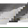 Mexen Velar sprchová kabína, posuvné dvere 140 x 85 cm, Priehľadné, Zlatá kefovaná- 871-140-085-01-55