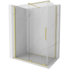 Mexen Velar posuvná sprchová kabína 150 x 85 cm, transparentná, zlatá kartáčovaná - 871-150-085-01-55