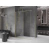 Mexen Velar posuvná sprchová kabína 150 x 85 cm, transparentná, zlatá kartáčovaná - 871-150-085-01-55