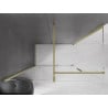 Mexen Velar posuvná sprchová kabína 150 x 85 cm, transparentná, zlatá kartáčovaná - 871-150-085-01-55