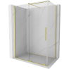 Mexen Velar posuvná sprchová kabína 150 x 90 cm, transparentná, zlato brúsená - 871-150-090-01-55