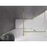 Mexen Velar posuvná sprchová kabína 160 x 75 cm, transparentná, zlatá kartáčovaná - 871-160-075-01-55