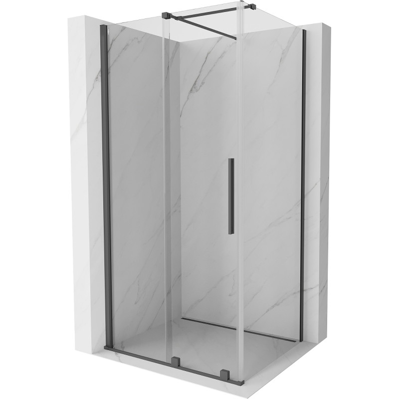 Mexen Velar posuvná sprchová kabína 90 x 85 cm, transparentná, brúsená sivá puška - 871-090-085-01-66