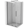 Mexen Velar posuvná sprchová kabína 100 x 80 cm, transparentná, šedá kefovaná - 871-100-080-01-66