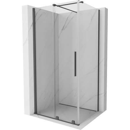 Mexen Velar posuvná sprchová kabína 100 x 85 cm, transparentná, brúsená gun gray - 871-100-085-01-66