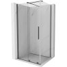 Mexen Velar sprchová kabína, posuvné dvere 130 x 90 cm, Priehľadné, gun gray kefovaný - 871-130-090-01-66