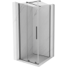 Mexen Velar sprchový kút posuvný 90 x 90 cm, transparentný, brúsená zbraňovo sivá - 871-090-090-01-66