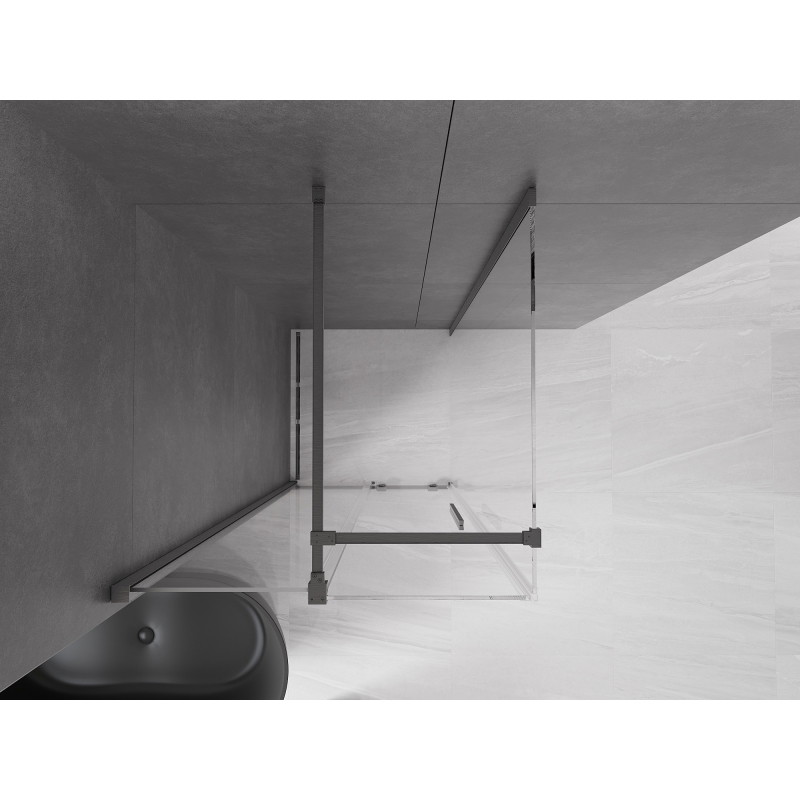 Mexen Velar posuvná sprchová kabína 120 x 120 cm, transparentná, brúsená gun gray - 871-120-120-01-66