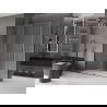 Mexen Velar sprchová kabína, posuvné dvere 140 x 80 cm, Priehľadné, gun gray kefovaný - 871-140-080-01-66