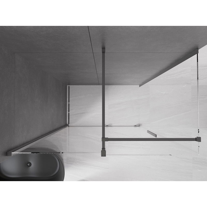 Mexen Velar posuvná sprchová kabína 160 x 80 cm, transparentná, gun grey brúsená - 871-160-080-01-66