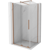 Mexen Velar posuvná sprchová kabína 100 x 70 cm, transparentná, brúsená meď - 871-100-070-01-65