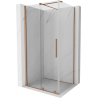 Mexen Velar posuvná sprchová kabína 100 x 85 cm, transparentná, kartáčovaná meď - 871-100-085-01-65