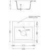 Mexen Milo granitový jednokomorový drez 435 x 410 mm, šedá - 6505441000-71