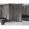 Mexen Velar posuvná sprchová kabína 120 x 110 cm, transparentná, kartáčovaná meď - 871-120-110-01-65