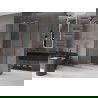 Mexen Velar sprchová kabína, posuvné dvere 140 x 100 cm, Priehľadné, kefovaná meď - 871-140-100-01-65