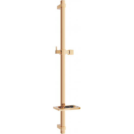 Mexen DQ sprchová tyč s mydelničkou 80 cm, ružové zlato - 79381-60