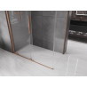 Mexen Velar sprchová kabína posuvná 150 x 85 cm, transparentná, brúsená meď - 871-150-085-01-65