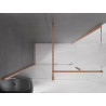 Mexen Velar posuvná sprchová kabína 160 x 80 cm, priehľadná, brúsená meď - 871-160-080-01-65