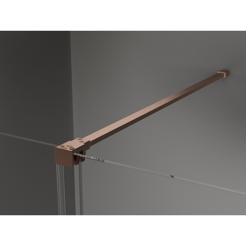 Mexen Velar posuvná sprchová kabína 160 x 90 cm, priehľadná, brúsená meď - 871-160-090-01-65