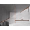 Mexen Velar posuvná sprchová kabína 160 x 100 cm, transparentná, kartáčovaná meď - 871-160-100-01-65