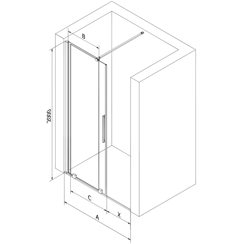 Mexen Velar posuvné sprchové dvere 140 cm, transparentné, zlaté - 871-140-000-01-50