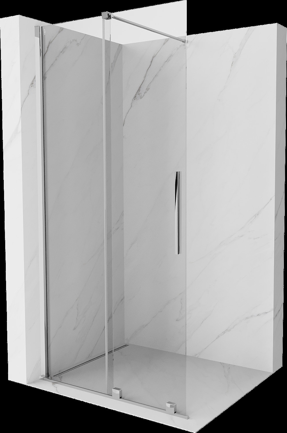 Mexen Velar sprchový panel posuvný Walk-in 75 x 200 cm, transparentný 8 mm, chróm - 871-075-000-03-01