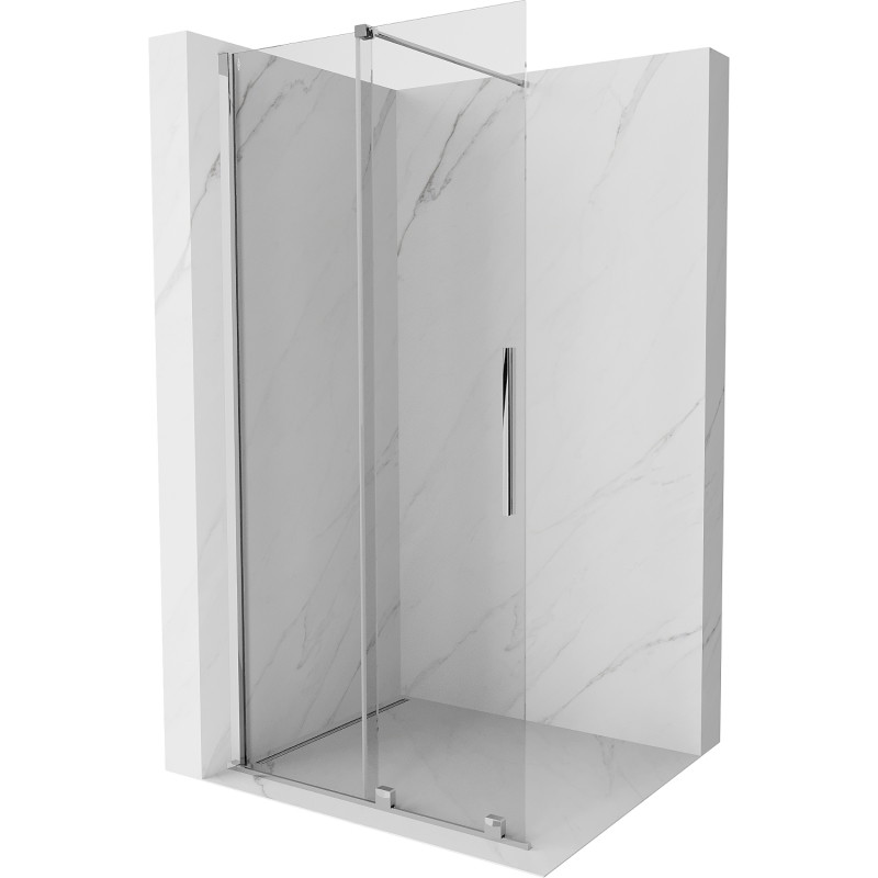 Mexen Velar posuvná sprchová stena Walk-in 85 x 200 cm, priehľadná 8 mm, chróm - 871-085-000-03-01