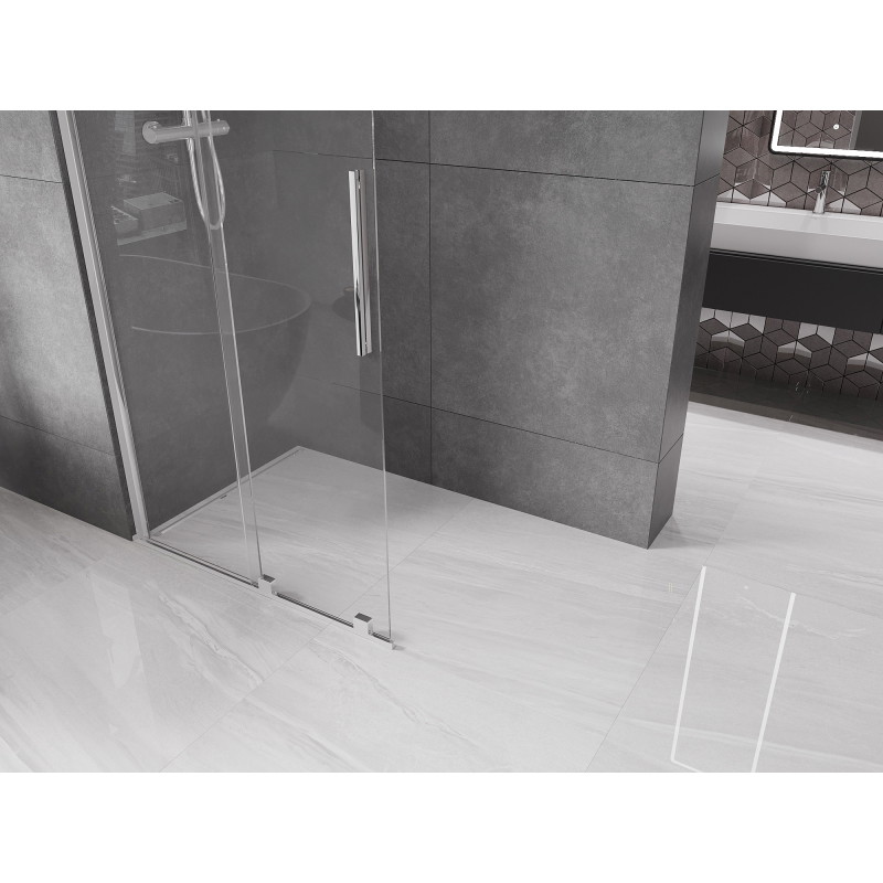 Mexen Velar posuvná sprchová stena Walk-in 120 x 200 cm, transparentná 8 mm, chróm - 871-120-000-03-01