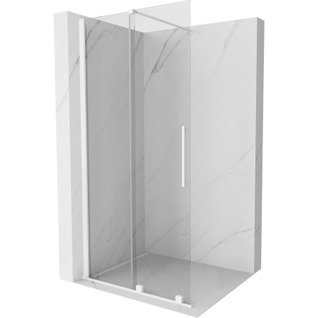 Mexen Velar posuvná sprchová stena Walk-in 90 x 200 cm, priehľadná 8 mm, biela - 871-090-000-03-20