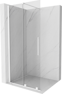 Mexen Velar sklenená sprchová stena posuvná Walk-in 100 x 200 cm, transparentná 8 mm, biela - 871-100-000-03-20