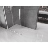 Mexen Velar posuvná sprchová stena Walk-in 100 x 200 cm, transparentná 8 mm, biela - 871-100-000-03-20