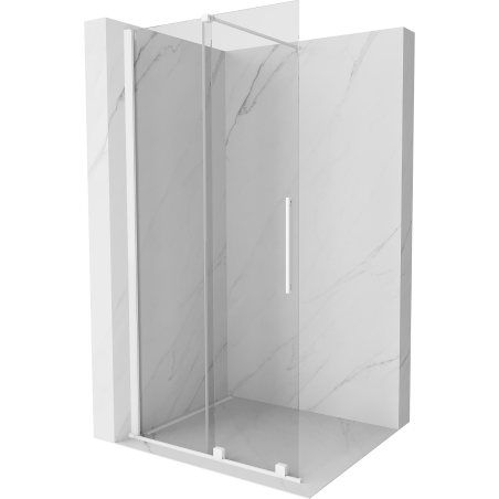 Mexen Velar sprchová stena posuvná Walk-in 120 x 200 cm, transparentná 8 mm, biela - 871-120-000-03-20
