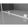 Mexen Velar sprchová stena posuvná Walk-in 120 x 200 cm, transparentná 8 mm, biela - 871-120-000-03-20
