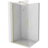 Mexen Velar Posuvná sprchová stena typu Walk-in 85 x 200 cm, transparentná 8 mm, zlatá kartáčovaná - 871-085-000-03-55