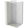 Mexen Velar posuvná sprchová stena Walk-in 110 x 200 cm, priehľadná 8 mm, zlatá brúsená - 871-110-000-03-55