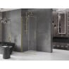 Mexen Velar posuvná sprchová stena Walk-in 110 x 200 cm, priehľadná 8 mm, zlatá brúsená - 871-110-000-03-55
