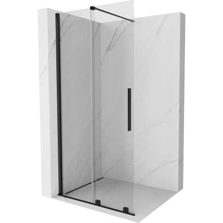 Mexen Velar posuvná sprchová stena Walk-in 70 x 200 cm, transparentná 8 mm, čierna - 871-070-000-03-70