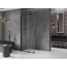 Mexen Velar sprchová stena sklápacia Walk-in 100 x 200 cm, transparentné 8 mm, čierna - 871-100-000-03-70