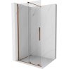 Mexen Velar posuvná sprchová stena Walk-in 90 x 200 cm, transparentná 8 mm, ružové zlato - 871-090-000-03-60