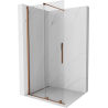 Mexen Velar posuvná sprchová stena Walk-in 110 x 200 cm, transparentná 8 mm, ružové zlato - 871-110-000-03-60