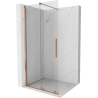 Mexen Velar posuvná sprchová stena Walk-in 80 x 200 cm, transparentná 8 mm, brúsená meď - 871-080-000-03-65