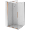 Mexen Velar posuvná sprchová stena Walk-in 100 x 200 cm, transparentná 8 mm, brúsená meď - 871-100-000-03-65