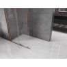 Mexen Velar posuvná sprchová stena Walk-in 100 x 200 cm, transparentná 8 mm, brúsená meď - 871-100-000-03-65