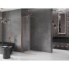 Mexen Velar posuvná sprchová stena Walk-in 100 x 200 cm, transparentná 8 mm, brúsená meď - 871-100-000-03-65