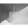 Mexen Velar zasúvacia sprchová stena Walk-in 140 x 200 cm, transparentná 8 mm, biela - 871-140-000-03-20
