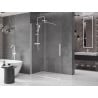 Mexen Velar posuvná sprchová stena Walk-in 130 x 200 cm, transparentná 8 mm, biela - 871-130-000-03-20