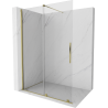 Mexen Velar posuvná sprchová stena Walk-in 140 x 200 cm, transparentná 8 mm, zlatá - 871-140-000-03-50